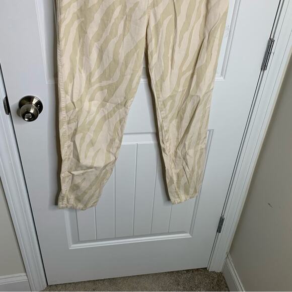Monrow Revolve zebra taupe jogger pants size small athleisure - Picture 4 of 8